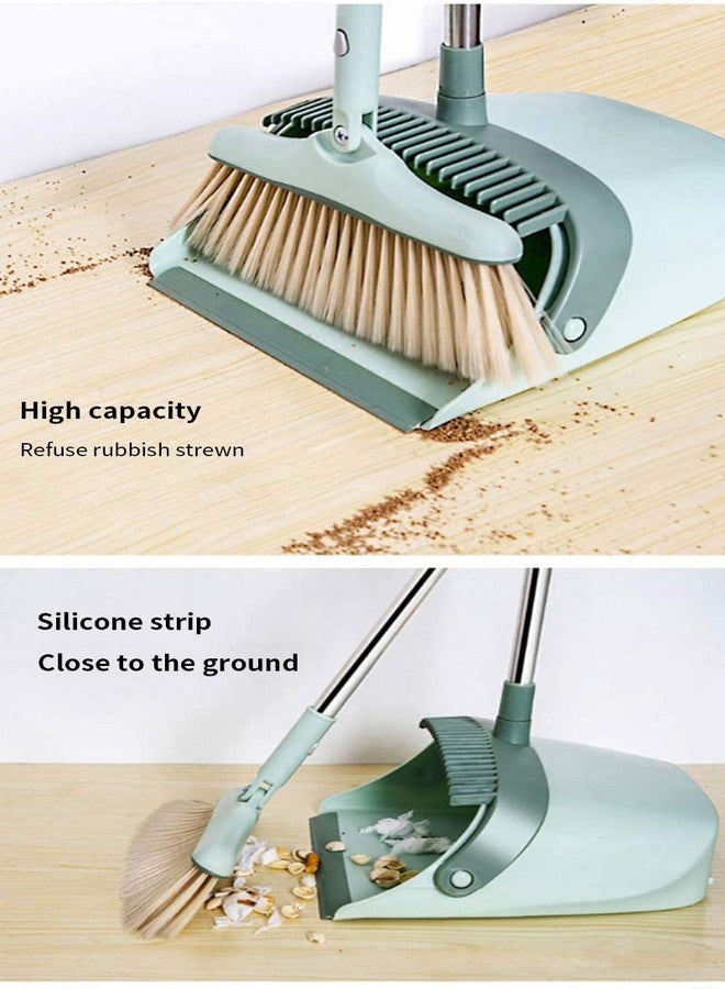 TONSYL [Upgrade Version] Dustpan and Brush/Dustpan Cleans Broom Combo Long Handle for Home Kitchen Room Office Lobby Floor Use Upright Stand Up Broom and Dustpan Set - Image 4